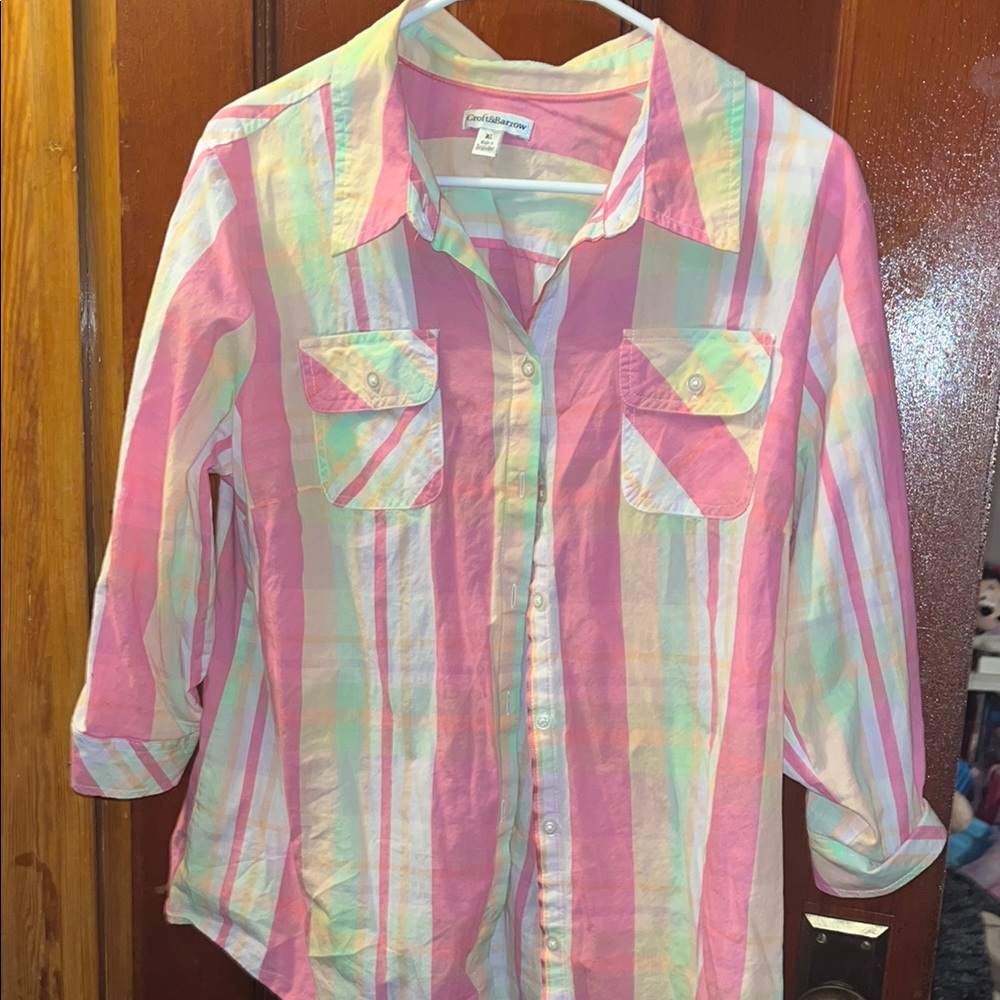 Colorful Striped Button-Up Shirt